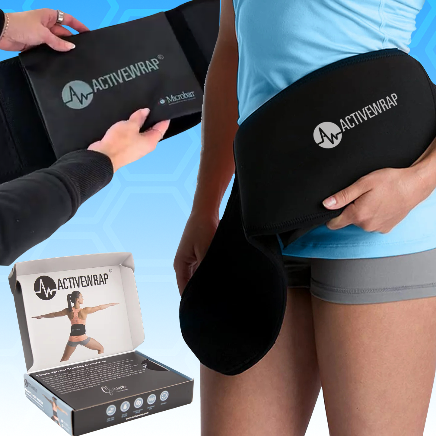 ActiveWrap Back Heating Pad, ActiveWrap Back Ice Wrap, Back Support, Herniated Discs, Lumbar Strain, Low Back Pain, Back Pain Relief, The Best Back Heat Ice Wrap