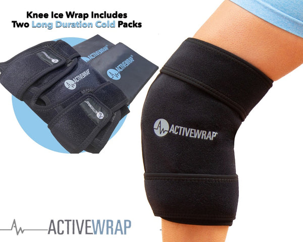 Long Duration Knee Ice Wrap Post Op Knee Ice Packs by ActiveWrap