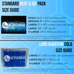 Reusable Heat Ice Packs, Long Duration Ice Packs, Post Op Cold Packs, Cold Therapy, ActiveWrap Ice Packs, Cryotherapy, Ice Machine alternative