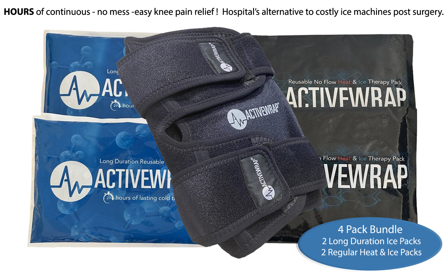 Heat & Ice Knee Wrap & Pack (All-in-1) | ActiveWrap®