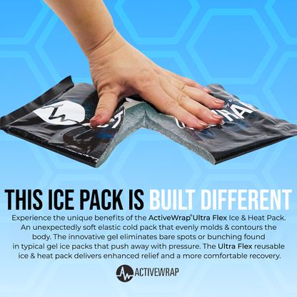Best Ankle Ice Pack, Reusable gel Heat and Ice Pack, ActiveWrap, Cold Therapy machine alternative, Ultra Flex Ice Pack