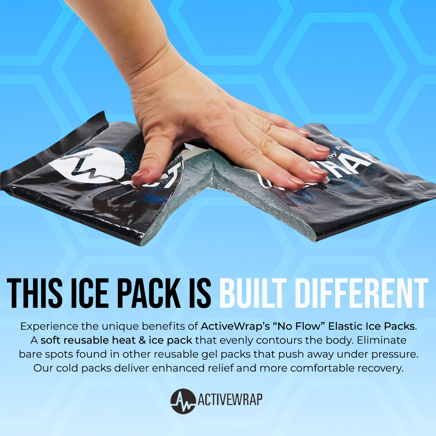 Reusable gel Heat and Ice Pack, ActiveWrap, Cold Therapy machine alternative,