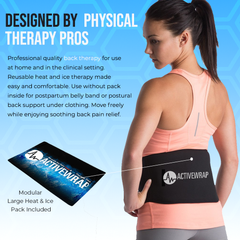 Low Back Pain Sciatica Relief,Back Strain Relief, Herniated Disc Pain, Disc Bulge, Lumbar Strain, L4-L5 Disc, Lumbar Discectomy, ActiveWrap Back Support.