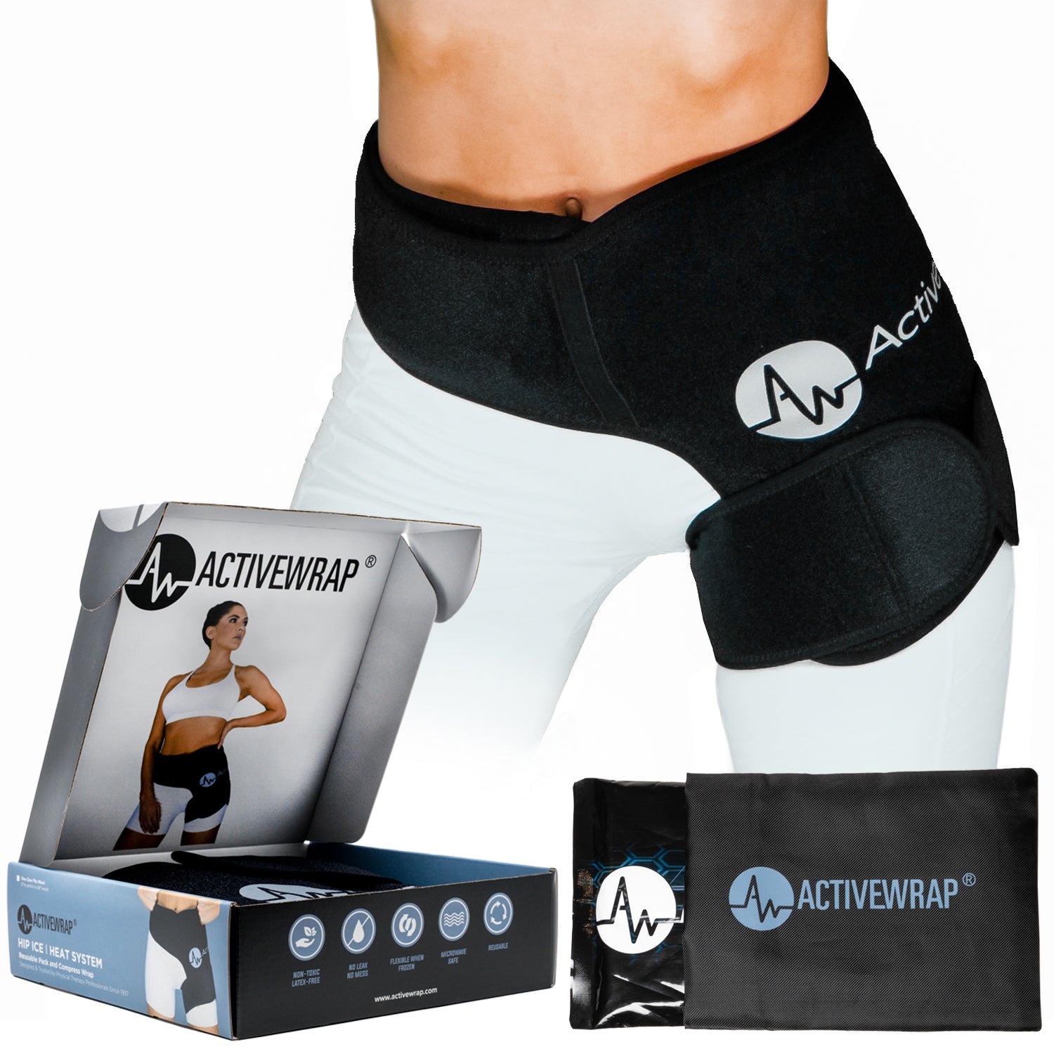 ActiveWrap® HIP Heat & Ice Wrap | Pack (Hip Replacement Pain Relief)