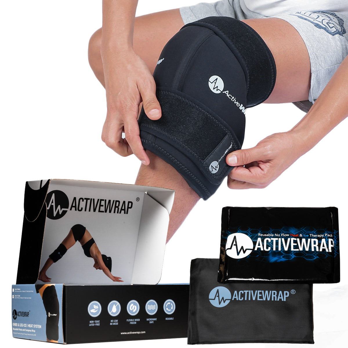 Heat & Ice Knee Wrap & Pack (All-in-1)