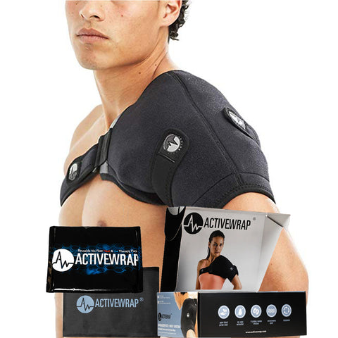 2023 New Black Double Shoulder Wrap Brace Rotator Cuff Arm Pain Relief Hot  Therapy For Man And Women Flexible Xl