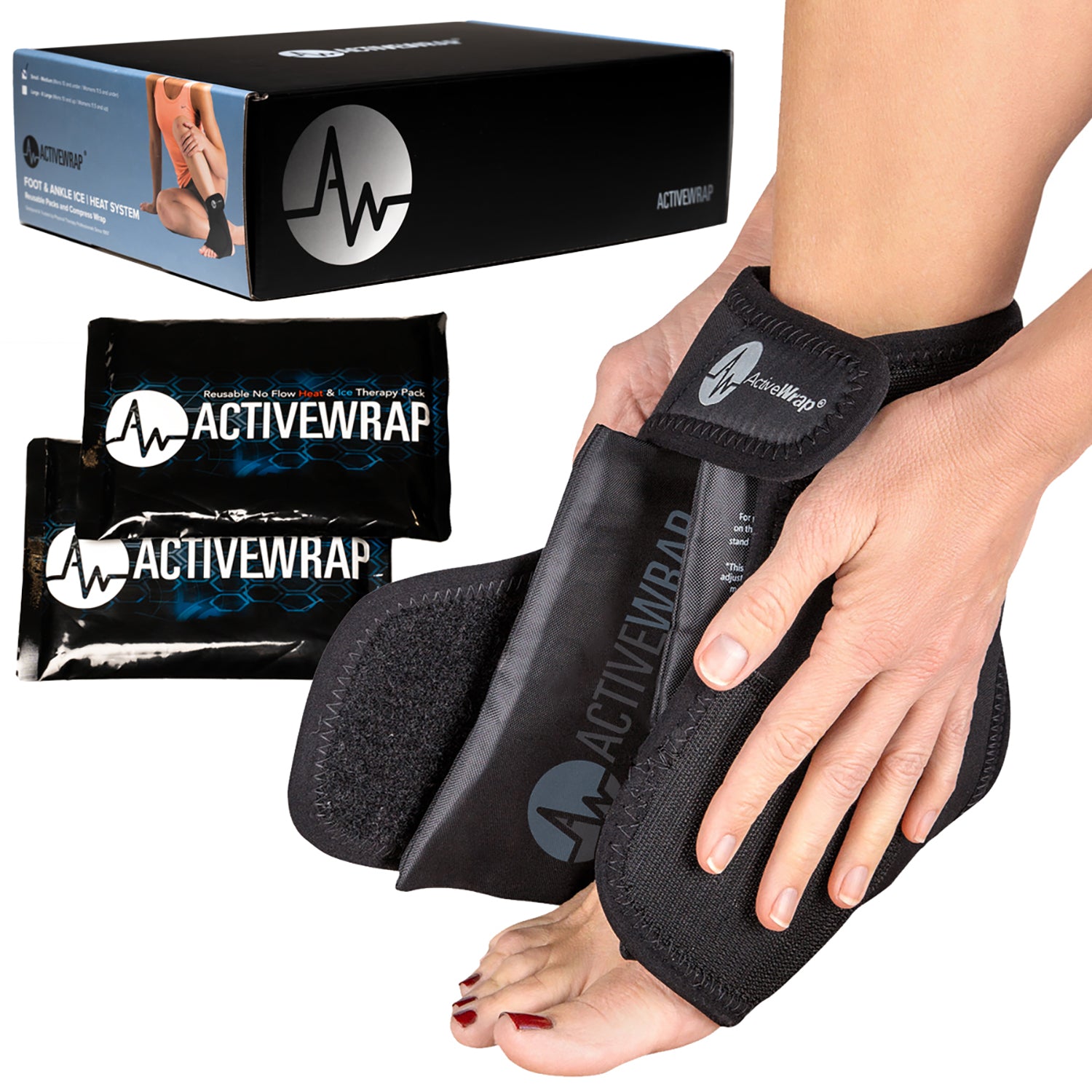 FOOT | ANKLE Heat  & Ice Wrap | #1 Original Ankle Sprain Relief Ice Wrap