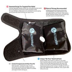 Best ice pack for ankle sprain, heel spurs, plantar fasciitis pain, Achilles tendon rupture, Achilles Tendinitis and most any foot and ankle injury care.