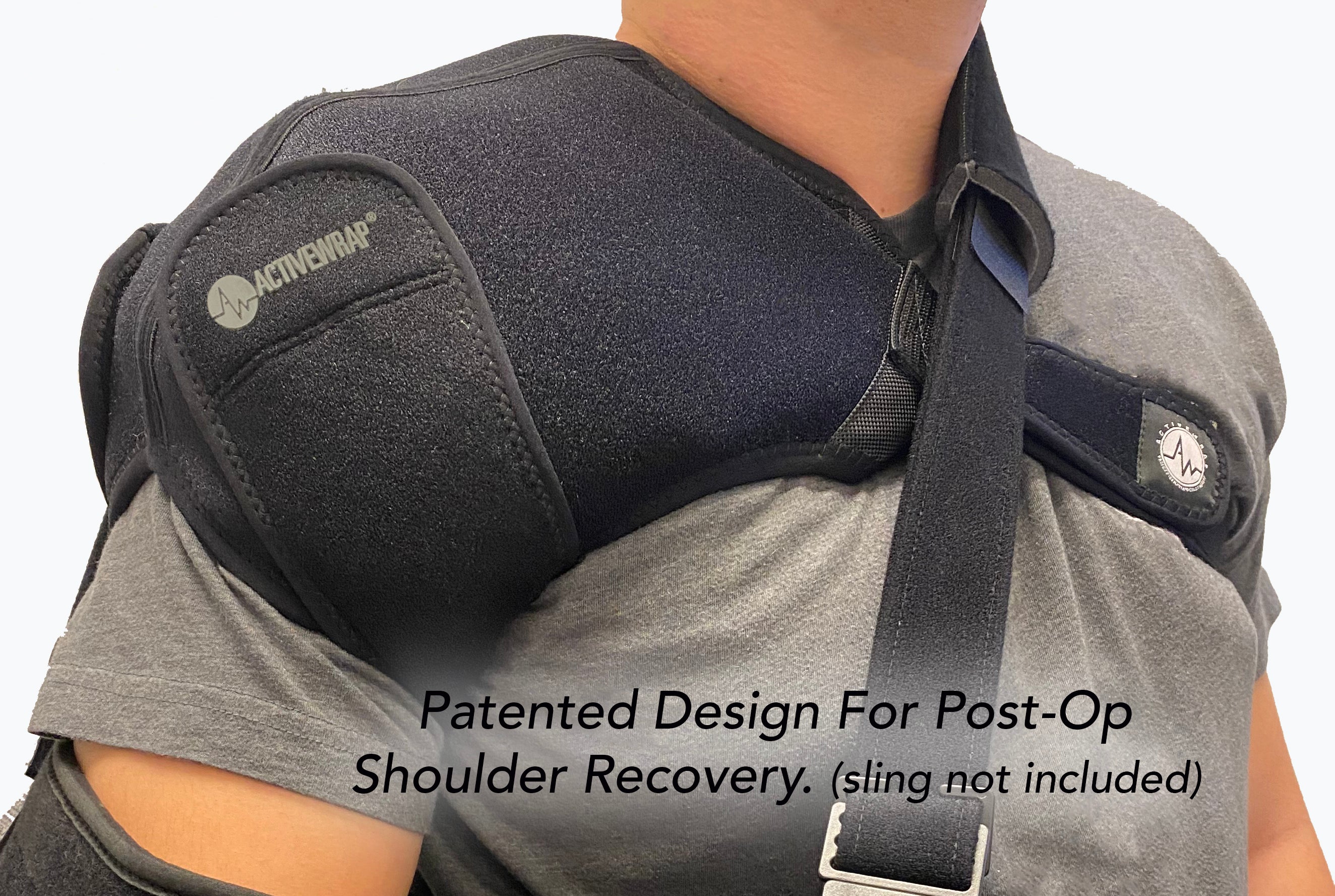 Recovery Shoulder Brace and Arm Sling for Men & Women, Shoulder Compression  for Injury Relief and Adjustable Comfort, Right/Left